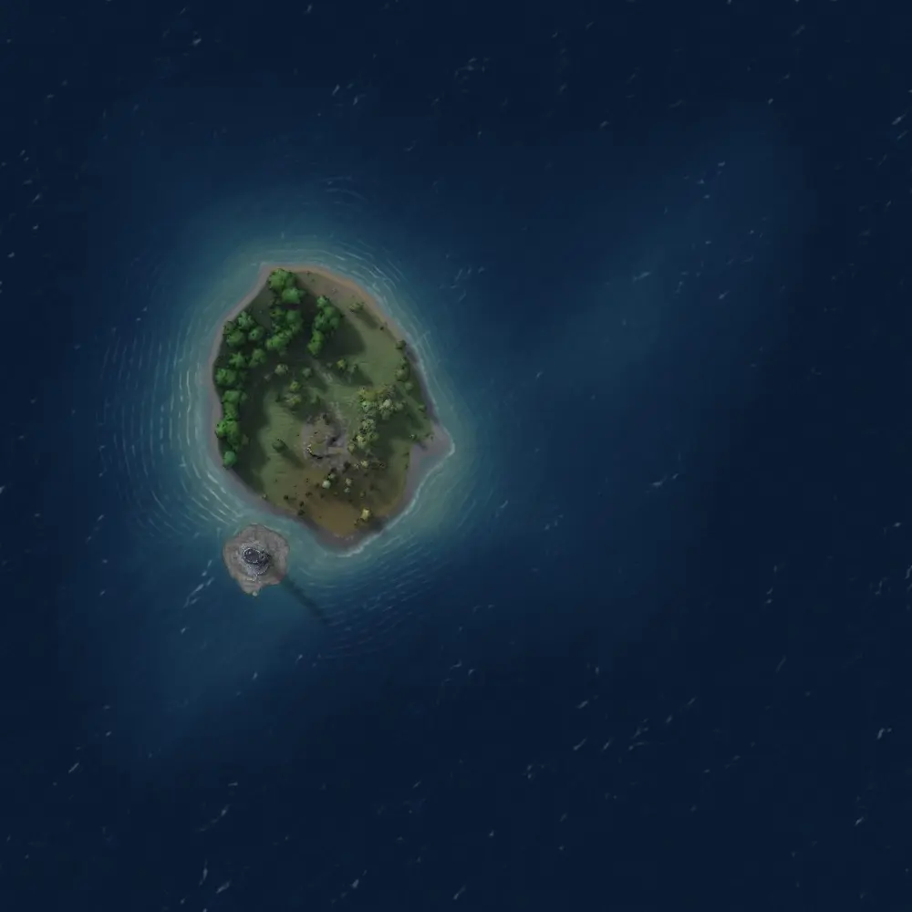 Rust Map: Procedural Map, Size: 1000, Seed: 30586, 3 Monuments