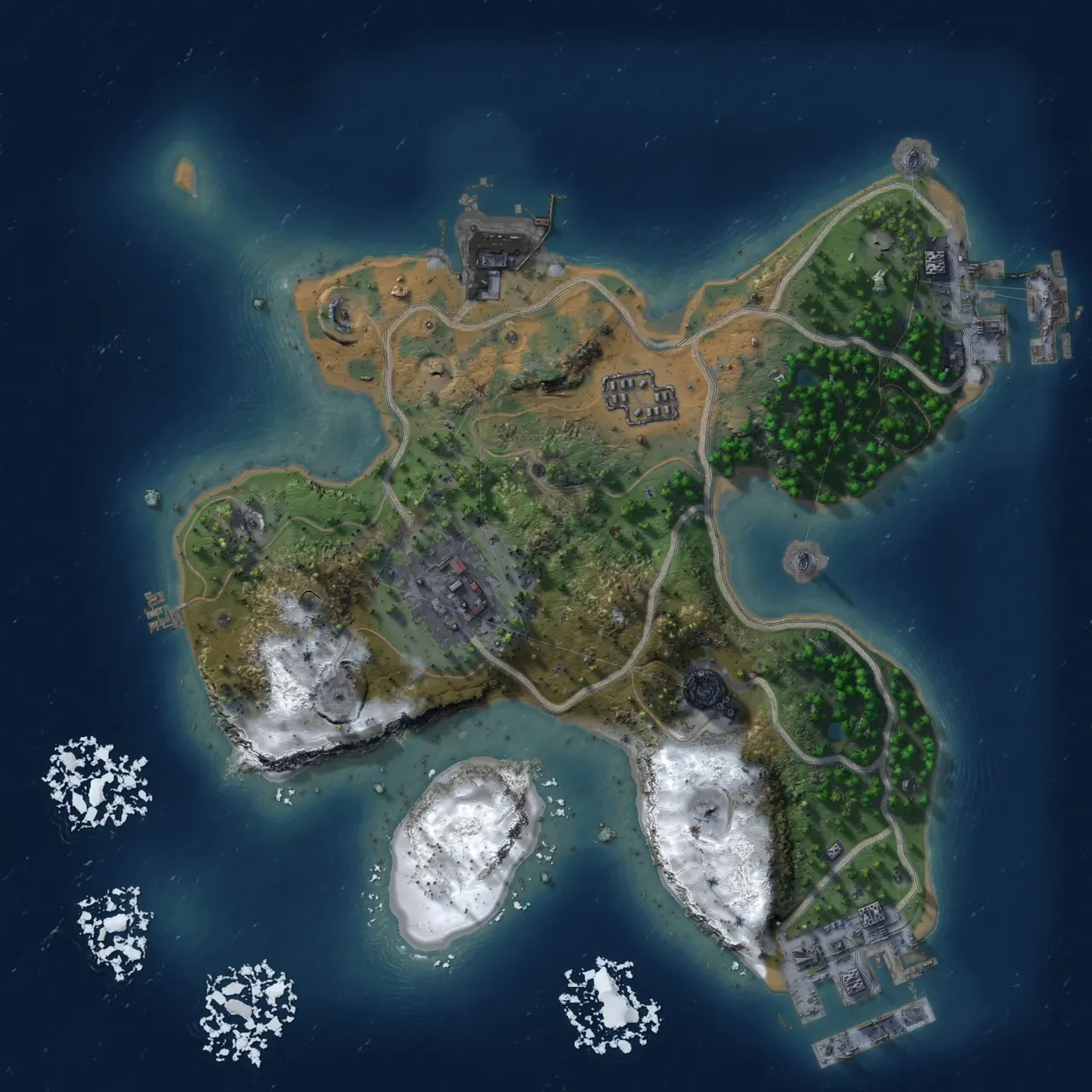 Procedural Map :: Rust Map :: Just-Wiped