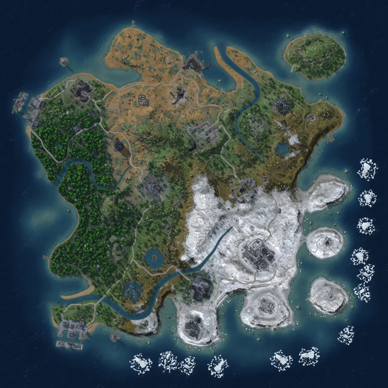 Map Search Procedural Map :: Rust Map :: Just-Wiped