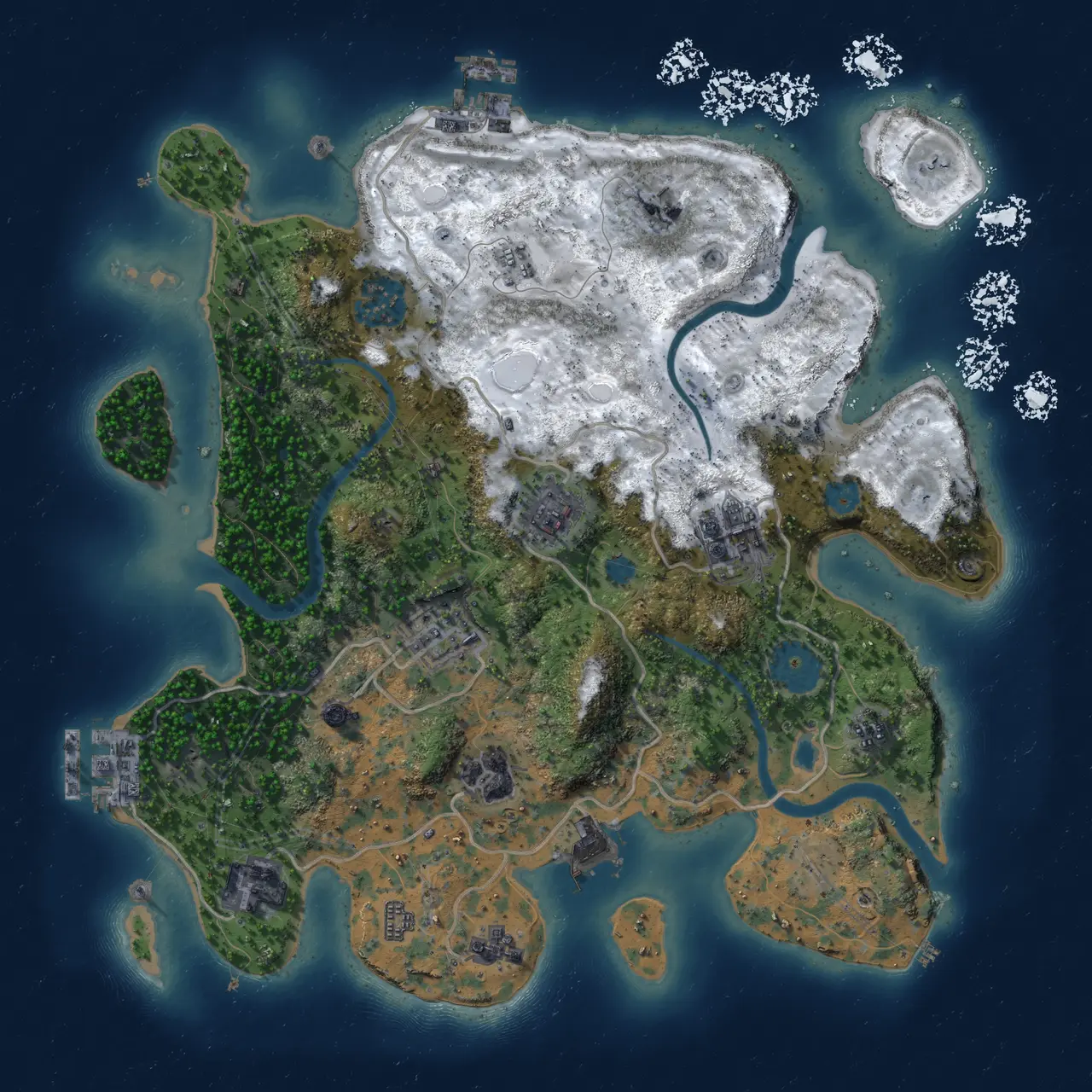 Procedural Map :: Rust Map :: Just-Wiped