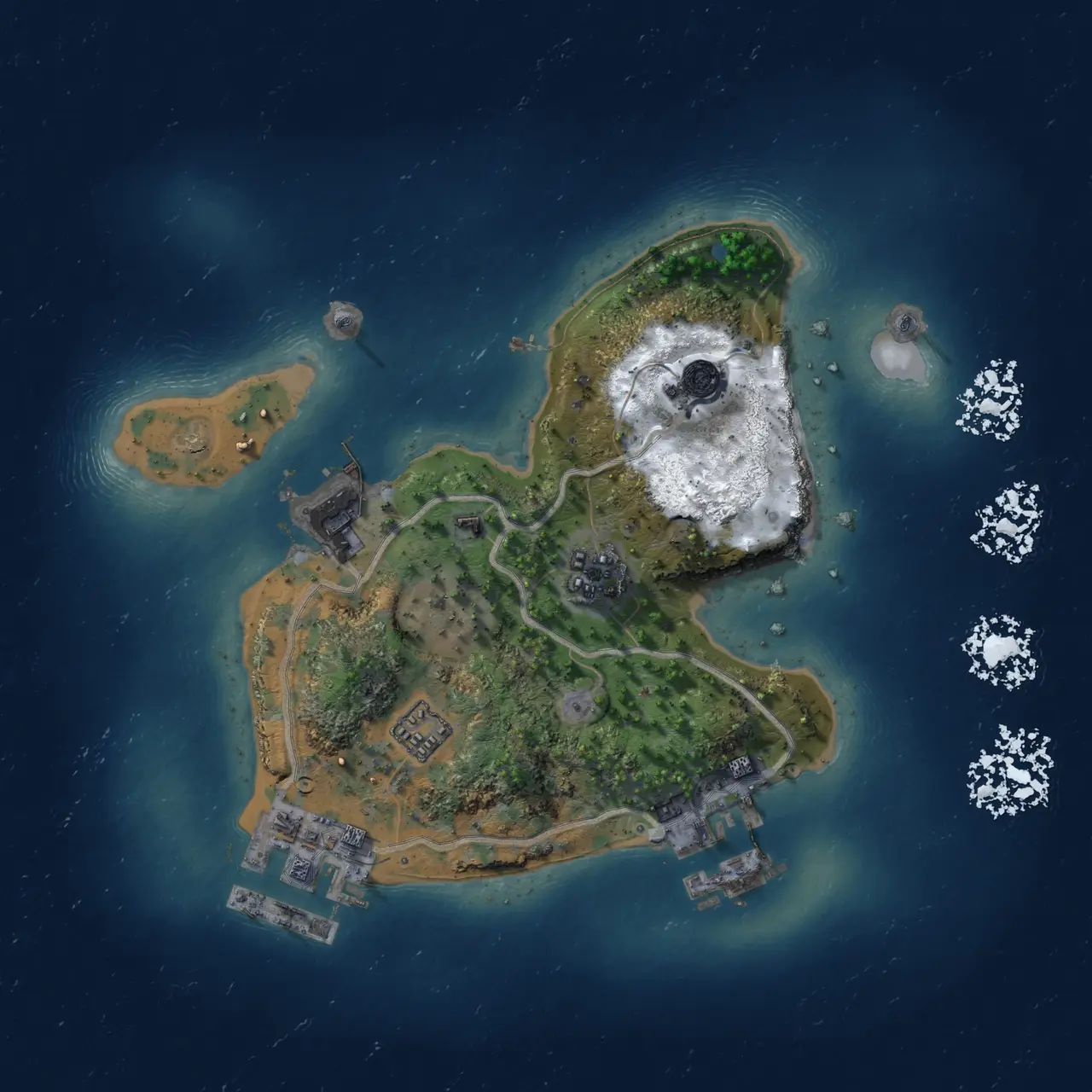 Rust Map: Procedural Map, Size: 2000, Seed: 1337, 7 Monuments