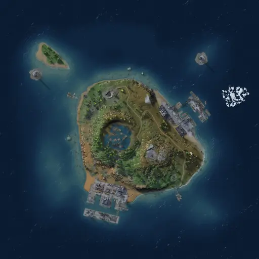 Thumbnail Rust Map: Procedural Map, Size: 1500, Seed: 1337, 6 Monuments