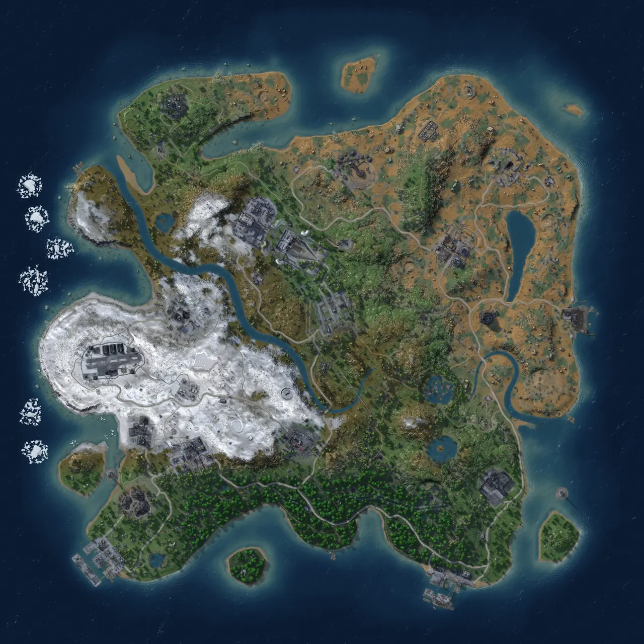 Procedural Map :: Rust Map :: Just-Wiped