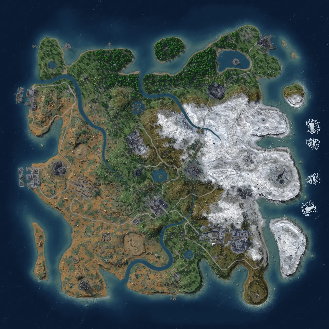 Procedural Map :: Rust Map :: Just-Wiped