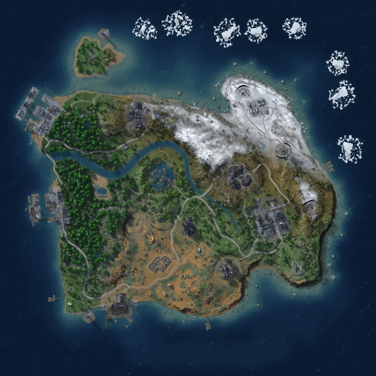 Procedural Map :: Rust Map :: Just-Wiped
