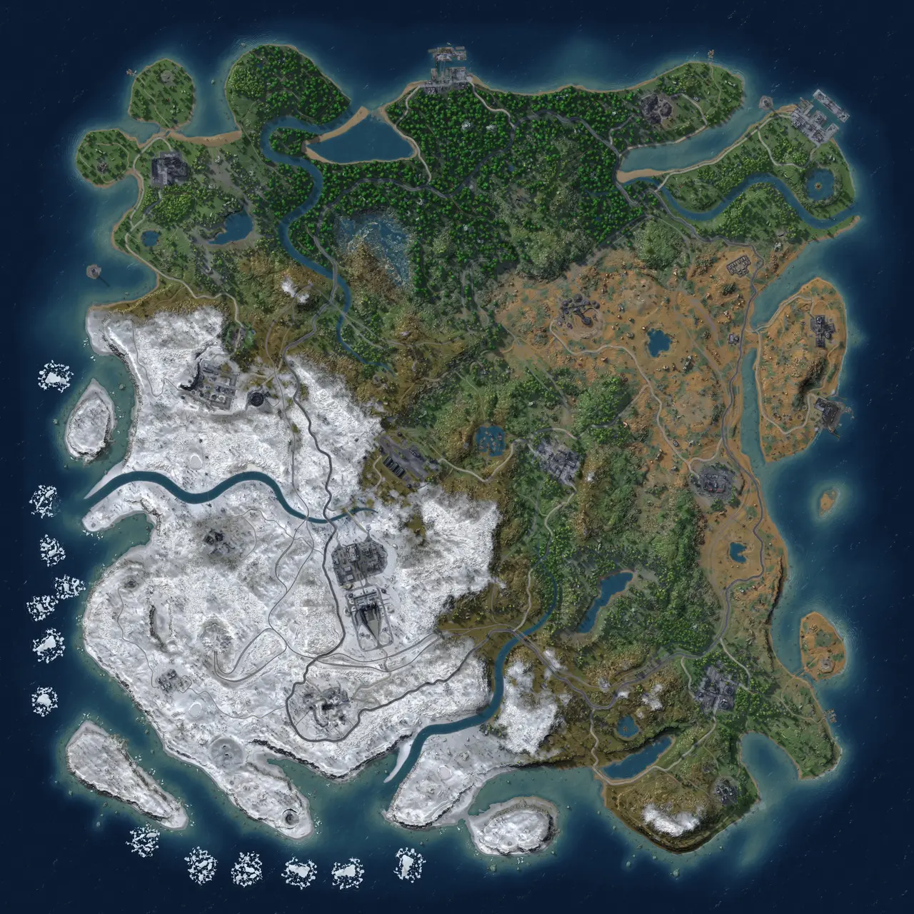 Map Search Procedural Map :: Rust Map :: Just-Wiped