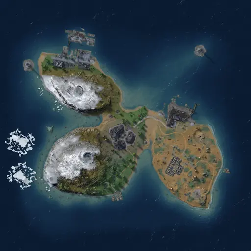 Thumbnail Rust Map: Procedural Map, Size: 1500, Seed: 12345, 5 Monuments