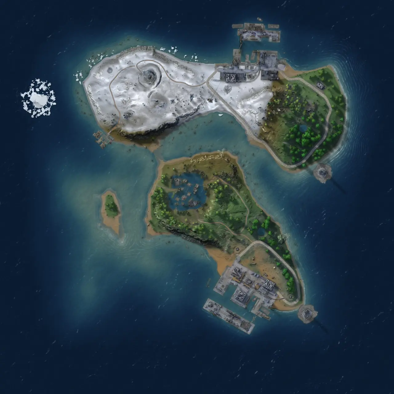 Rust Map: Procedural Map, Size: 1500, Seed: 1234, 6 Monuments