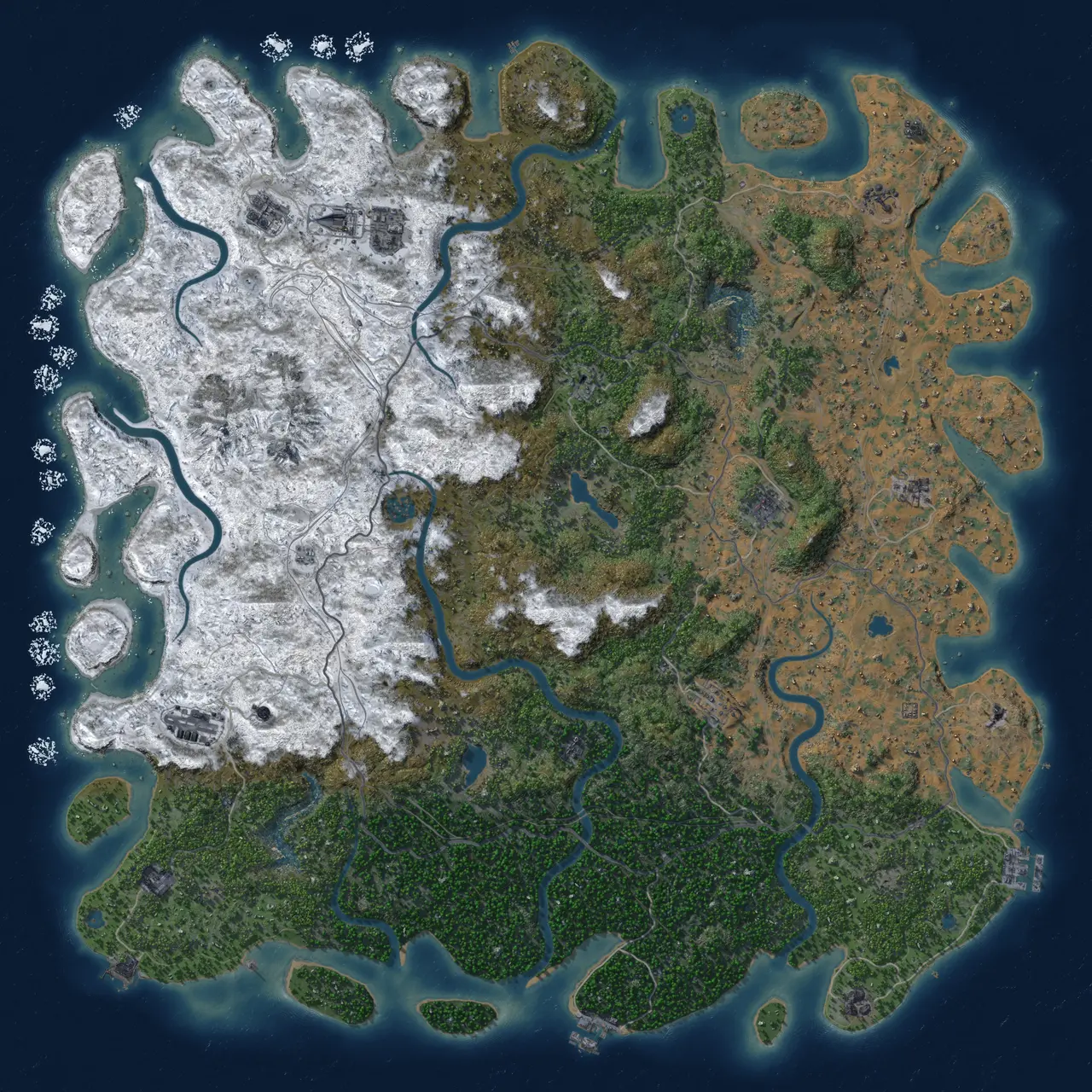 Rust Map: Procedural Map, Size: 6000, Seed: 981448696, 19 Monuments